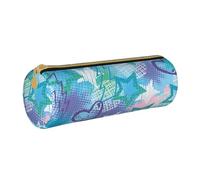 YWSOTRE Destello de Estrellas de Rock, Estuche para lápices Estuche cilíndrico para lápices Estuche para lápices de Cuero portátil Estuche para cosméticos