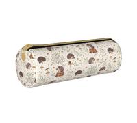 YWSOTRE Erizo de Pradera, Estuche para lápices Estuche cilíndrico para lápices Estuche para lápices de Cuero portátil Estuche para cosméticos