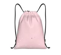 YWSOTRE Estrellas Blancas Rosadas Estampadas, Mochila con cordón, unisex, para deporte, gimnasio, informal, para el día a día, talla M