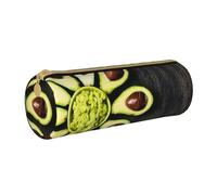 YWSOTRE Flor De Aguacate Hecho Palta Guacamole Comida Y Bebida, Estuche para lápices Estuche cilíndrico para lápices Estuche para lápices de Cuero portátil Estuche para cosméticos
