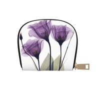 YWSOTRE Flores De Esperanza Púrpura Lavanda, Funda de Cuero de PU para Tarjetas, Tarjetero Elegante, Tarjetero Tipo Billetera