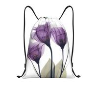 YWSOTRE Flores De Esperanza Púrpura Lavanda, Mochila con cordón, unisex, para deporte, gimnasio, informal, para el día a día, talla M