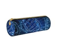 YWSOTRE Foto de Cadena de ADN Impresa, Estuche para lápices Estuche cilíndrico para lápices Estuche para lápices de Cuero portátil Estuche para cosméticos