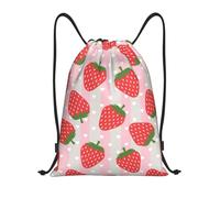 YWSOTRE Fresa, Mochila con cordón, unisex, para deporte, gimnasio, informal, para el día a día, talla M