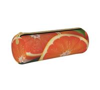 YWSOTRE Fruta cítrica, Estuche para lápices Estuche cilíndrico para lápices Estuche para lápices de Cuero portátil Estuche para cosméticos
