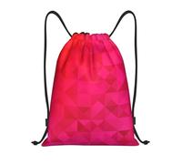 YWSOTRE Fucsia Triángulo Geométrico, Mochila con cordón, unisex, para deporte, gimnasio, informal, para el día a día, talla M