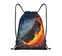 YWSOTRE Fuego de hockey sobre hielo, Mochila con cordón, unisex, para deporte, gimnasio, informal, para el día a día, talla M