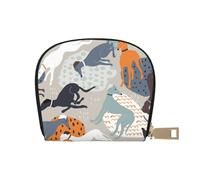 YWSOTRE Galgos Lindo, Funda de Cuero de PU para Tarjetas, Tarjetero Elegante, Tarjetero Tipo Billetera