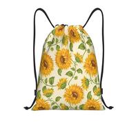 YWSOTRE Girasol dibujado, Mochila con cordón, unisex, para deporte, gimnasio, informal, para el día a día, talla M