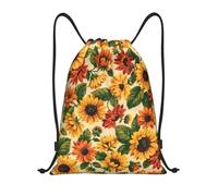 YWSOTRE Girasol rojo, Mochila con cordón, unisex, para deporte, gimnasio, informal, para el día a día, talla M