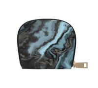 YWSOTRE Granito Verde Azulado Oscuro, Funda de Cuero de PU para Tarjetas, Tarjetero Elegante, Tarjetero Tipo Billetera
