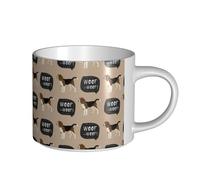 YWSOTRE Guau Beagle,Taza de cerámica de gran capacidad, taza de té, taza de café 450 ml