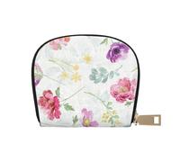 YWSOTRE Hermosa Primavera Floral Fresca, Funda de Cuero de PU para Tarjetas, Tarjetero Elegante, Tarjetero Tipo Billetera