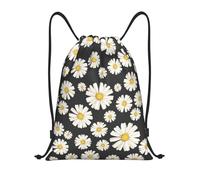 YWSOTRE Hermosas margaritas blancas, Mochila con cordón, unisex, para deporte, gimnasio, informal, para el día a día, talla M