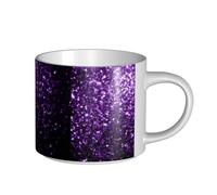 YWSOTRE Hermoso brillo morado,Taza de cerámica de gran capacidad, taza de té, taza de café 450 ml