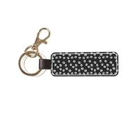 YWSOTRE Huella de pata de perro,Llavero de cuero de PU, llavero, llavero, anillo, organizador, 1 pieza
