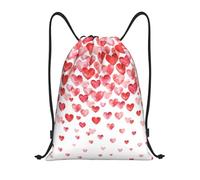 YWSOTRE Imprimir Corazones Rojos Cayendo, Mochila con cordón, unisex, para deporte, gimnasio, informal, para el día a día, talla M