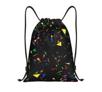 YWSOTRE Imprimir Triángulos Abstracto Confeti, Mochila con cordón, unisex, para deporte, gimnasio, informal, para el día a día, talla M
