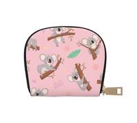 YWSOTRE Koala Animal Lindo Salvaje Australiano, Funda de Cuero de PU para Tarjetas, Tarjetero Elegante, Tarjetero Tipo Billetera