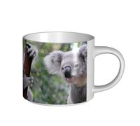 YWSOTRE Koala en la rama,Taza de cerámica de gran capacidad, taza de té, taza de café 450 ml