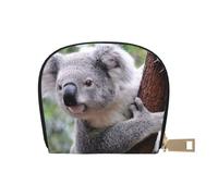 YWSOTRE Koala en Rama, Funda de Cuero de PU para Tarjetas, Tarjetero Elegante, Tarjetero Tipo Billetera