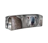 YWSOTRE Koala Relajado, Estuche para lápices Estuche para lápices Estuche para lápices de Cuero portátil con Estuche para cosméticos con Cremallera