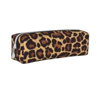 YWSOTRE Leopardo Guepardo Fresco, Estuche para lápices Estuche para lápices Estuche para lápices de Cuero portátil con Estuche para cosméticos con Cremallera