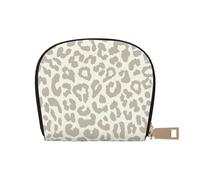 YWSOTRE Leopardo Patrón Marrón, Funda de Cuero de PU para Tarjetas, Tarjetero Elegante, Tarjetero Tipo Billetera