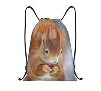 YWSOTRE linda ardilla, Mochila con cordón, unisex, para deporte, gimnasio, informal, para el día a día, talla M