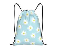 YWSOTRE Linda Margarita Flor Florales Azul, Mochila con cordón, unisex, para deporte, gimnasio, informal, para el día a día, talla M