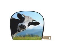 YWSOTRE Linda Vaca Impresa., Funda de Cuero de PU para Tarjetas, Tarjetero Elegante, Tarjetero Tipo Billetera