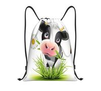 YWSOTRE linda vaca, Mochila con cordón, unisex, para deporte, gimnasio, informal, para el día a día, talla M