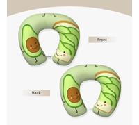 YWSOTRE Lindo Aguacate, Tostadas y Huevo Frito,Almohada de Viaje de Espuma viscoelástica, Almohada para el Cuello, para avión, Coche, casa, Oficina, Camping.