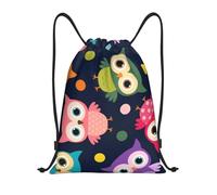 YWSOTRE Lindo Búho Estampado Animal Lunares, Mochila con cordón, unisex, para deporte, gimnasio, informal, para el día a día, talla M