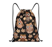 YWSOTRE lindo búho, Mochila con cordón, unisex, para deporte, gimnasio, informal, para el día a día, talla M