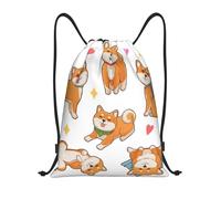 YWSOTRE lindo, divertido, shiba inu, Mochila con cordón, unisex, para deporte, gimnasio, informal, para el día a día, talla M