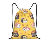 YWSOTRE lindo, divertido, sushi, Mochila con cordón, unisex, para deporte, gimnasio, informal, para el día a día, talla M