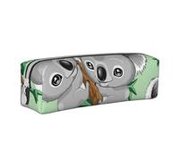 YWSOTRE Lindo Koala, Estuche para lápices Estuche para lápices Estuche para lápices de Cuero portátil con Estuche para cosméticos con Cremallera