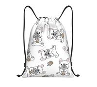 YWSOTRE Lindo patrón de bulldog francés, Mochila con cordón, unisex, para deporte, gimnasio, informal, para el día a día, talla M
