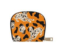YWSOTRE Lindo Perro dálmatas, Funda de Cuero de PU para Tarjetas, Tarjetero Elegante, Tarjetero Tipo Billetera