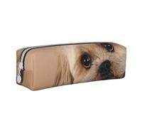 YWSOTRE Lindo Perro Shitzu, Estuche para lápices Estuche para lápices Estuche para lápices de Cuero portátil con Estuche para cosméticos con Cremallera