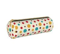 YWSOTRE Lunares Antiguos, Estuche para lápices Estuche cilíndrico para lápices Estuche para lápices de Cuero portátil Estuche para cosméticos