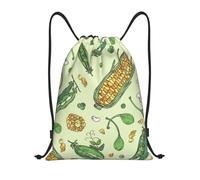 YWSOTRE Maíz Guisantes Vainas Frijoles Vainas Alcaparras, Mochila con cordón, unisex, para deporte, gimnasio, informal, para el día a día, talla M