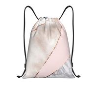 YWSOTRE Mármol de oro rosa mixto empalmado, Mochila con cordón, unisex, para deporte, gimnasio, informal, para el día a día, talla M