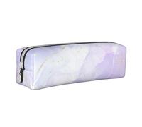 YWSOTRE Mármol líquido Morado Pastel, Estuche para lápices Estuche para lápices Estuche para lápices de Cuero portátil con Estuche para cosméticos con Cremallera