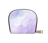 YWSOTRE Mármol líquido Morado Pastel, Funda de Cuero de PU para Tarjetas, Tarjetero Elegante, Tarjetero Tipo Billetera