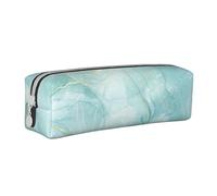 YWSOTRE Mármol Verde Menta Pastel, Estuche para lápices Estuche para lápices Estuche para lápices de Cuero portátil con Estuche para cosméticos con Cremallera