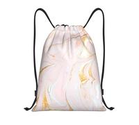 YWSOTRE Marmoleado pastel ajustado, Mochila con cordón, unisex, para deporte, gimnasio, informal, para el día a día, talla M
