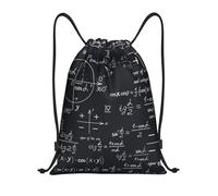 YWSOTRE Matemáticas Sin Costuras Con Fórmulas De Formas Geométricas, Mochila con cordón, unisex, para deporte, gimnasio, informal, para el día a día, talla M