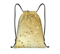 YWSOTRE Muchas Estrellas Doradas Sin Costuras, Mochila con cordón, unisex, para deporte, gimnasio, informal, para el día a día, talla M